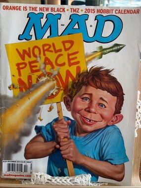 Magazine Cover Poster - Blue & Yellow